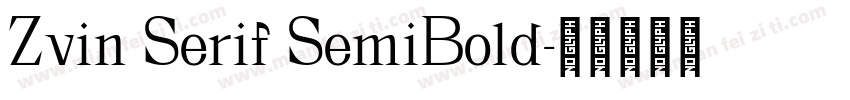 Zvin Serif SemiBold字体转换